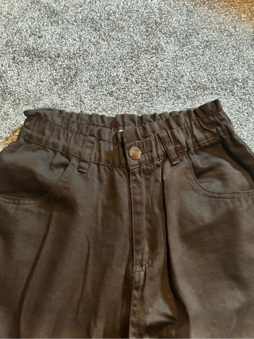 New Without Tags: Women’s Harlow Black Paperbag Pants ~ size 28 - Picture 4 of 7